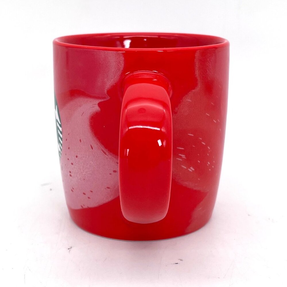 Starbucks 11oz Red White Swirl Ceramic Mug Cup 2024 Microwave & Dishwasher Safe - Picture 9 of 12